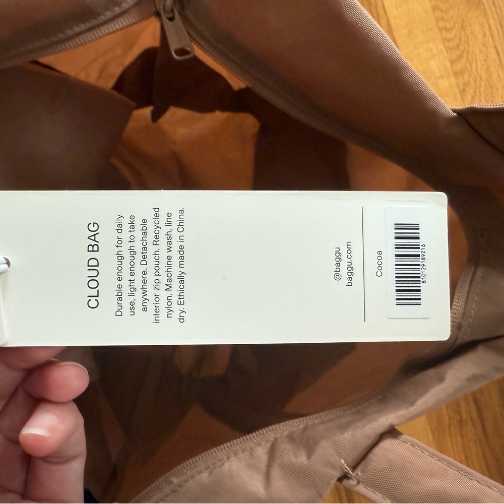 NWT Baggu Cloud Bag in Cocoa - Picture 2 of 2